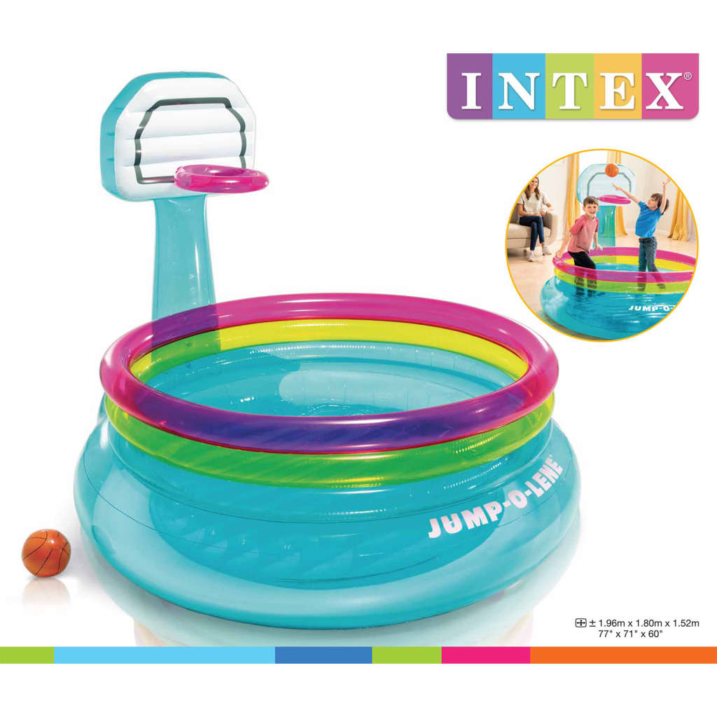 Intex Château gonflable pour enfants Jump-O-Lene Basketball PVC