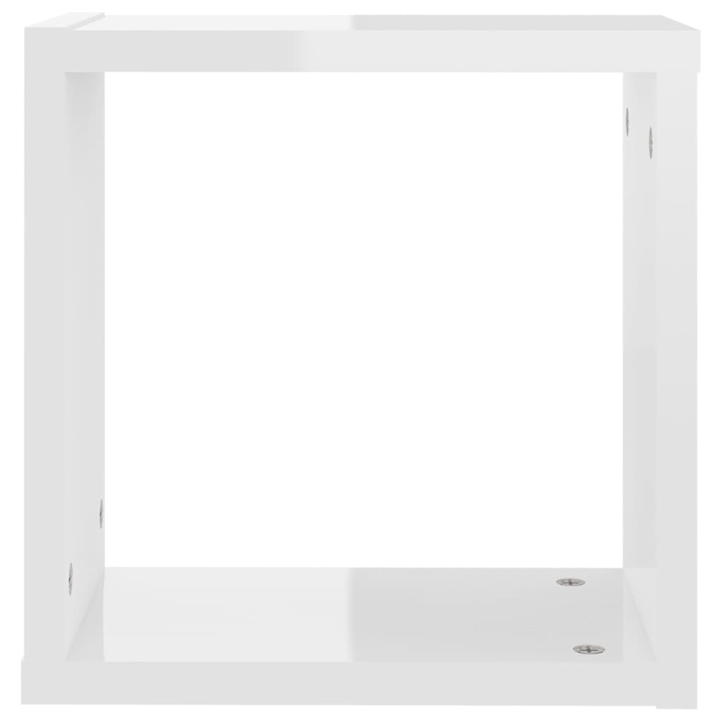 vidaXL Étagères cube murales 6 pcs Blanc brillant 30x15x30 cm