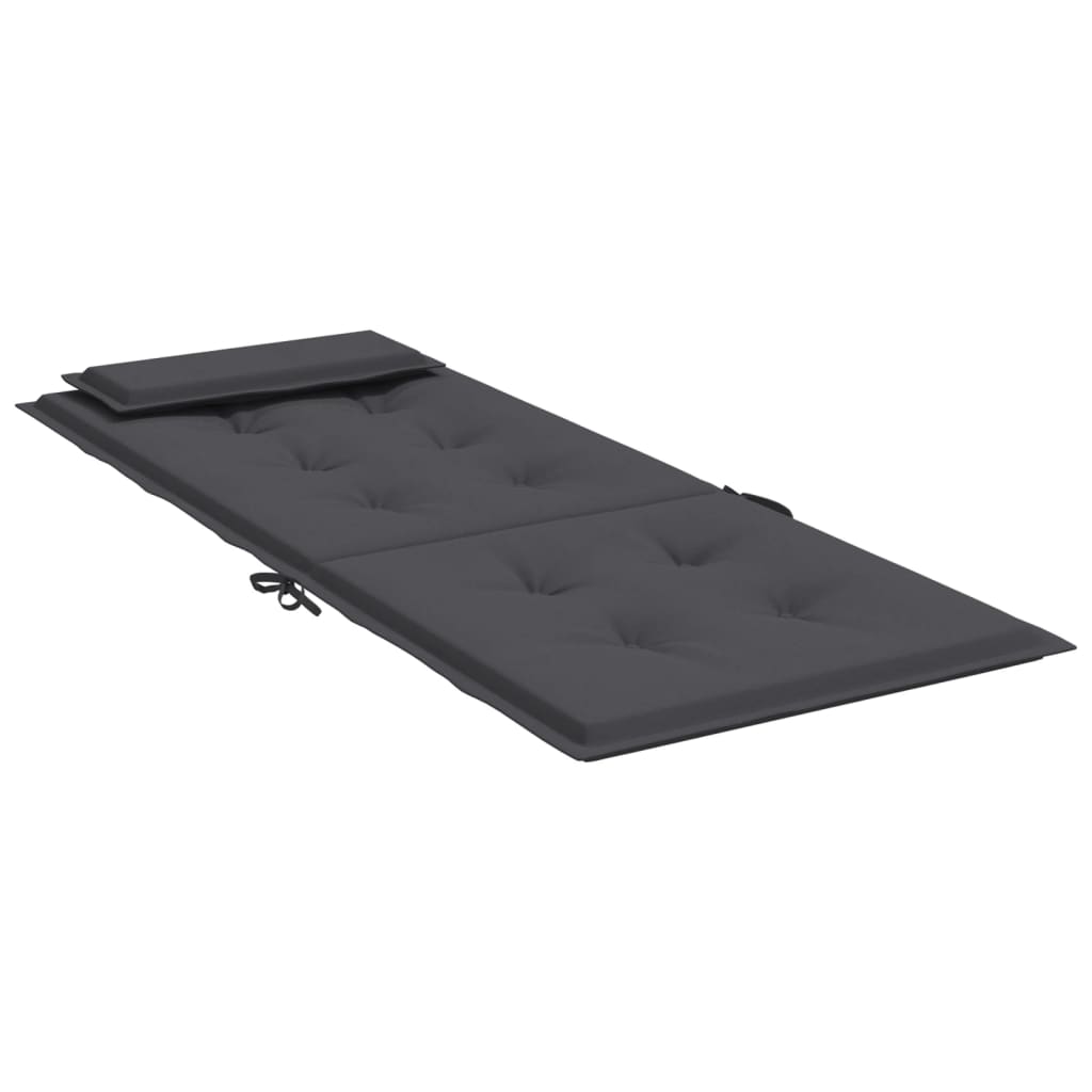 vidaXL Coussins de chaise à dossier haut lot de 6 anthracite