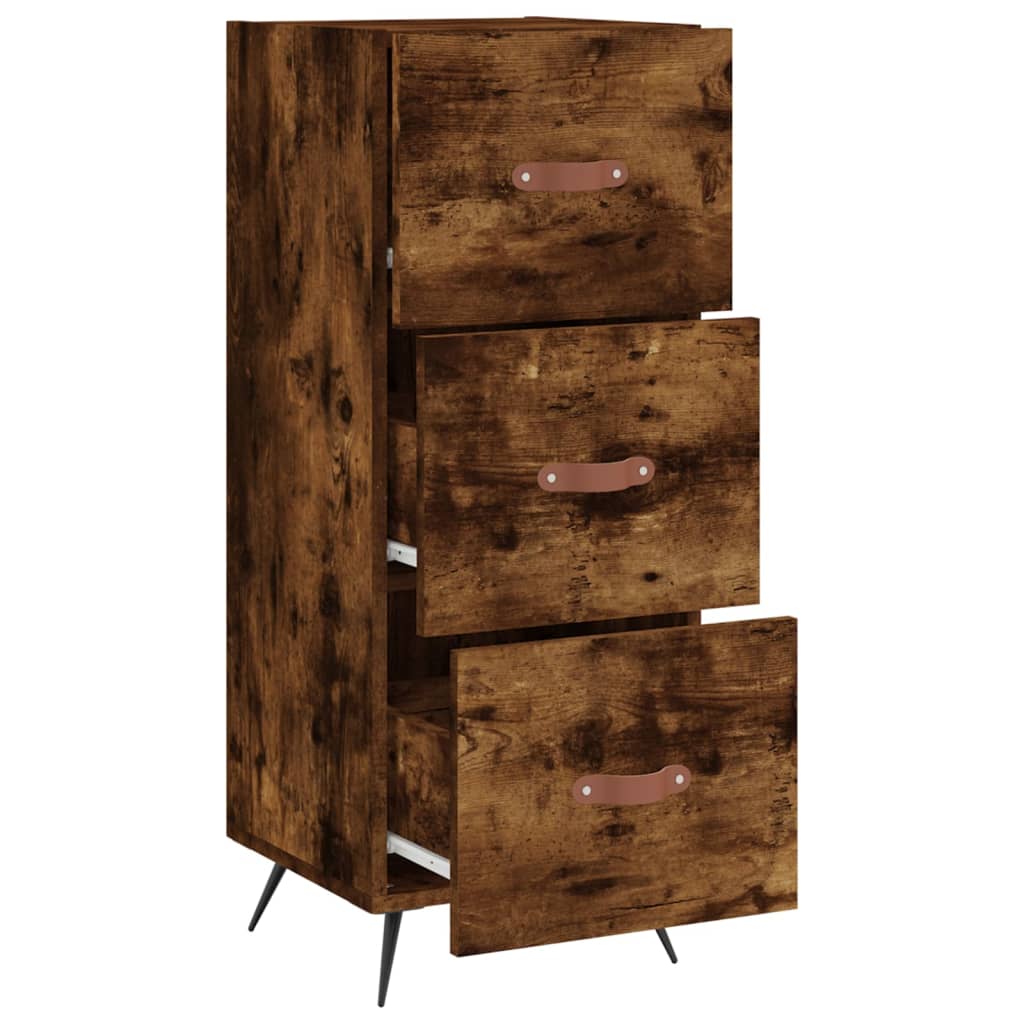 vidaXL Buffet Chêne fumé 34,5x34x90 cm Bois d'ingénierie