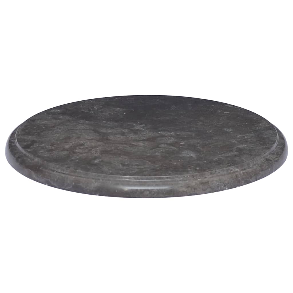 vidaXL Dessus de table Noir Ø40x2,5 cm Marbre
