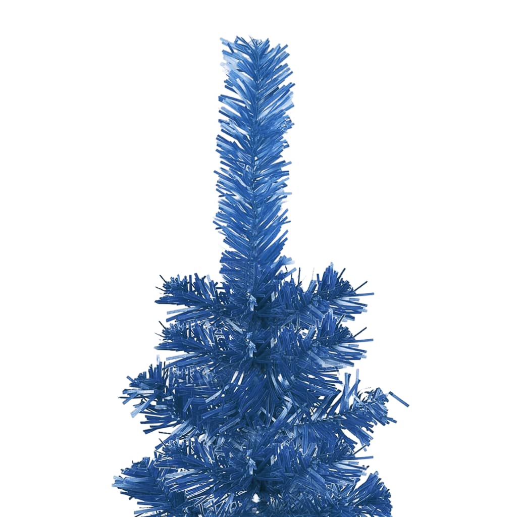 vidaXL Sapin de Noël étroit Bleu 120 cm