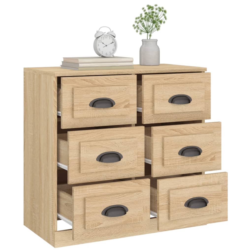 vidaXL Buffet chêne sonoma 70x35,5x67,5 cm bois d'ingénierie