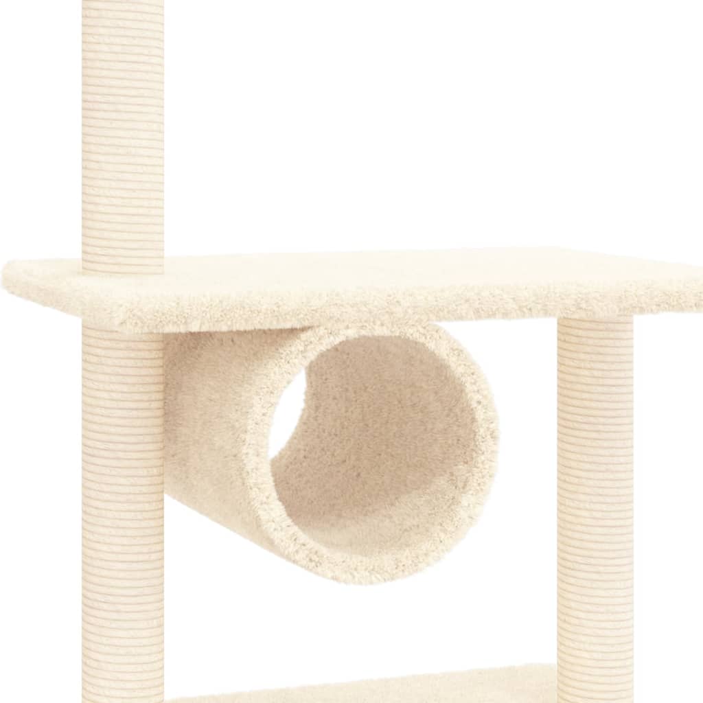 vidaXL Arbre à chat avec griffoirs en sisal Crème 279 cm