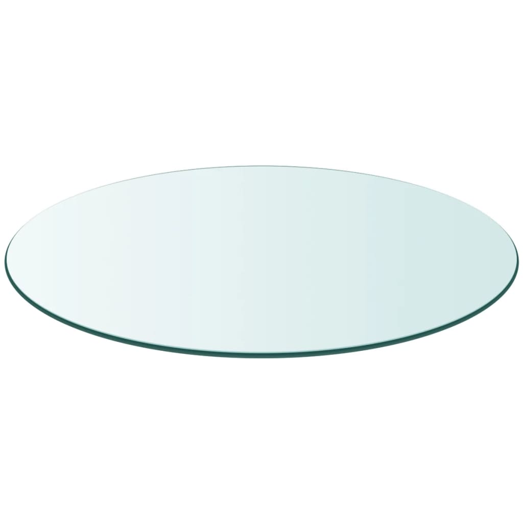 vidaXL Dessus de table ronde en verre trempé 600 mm