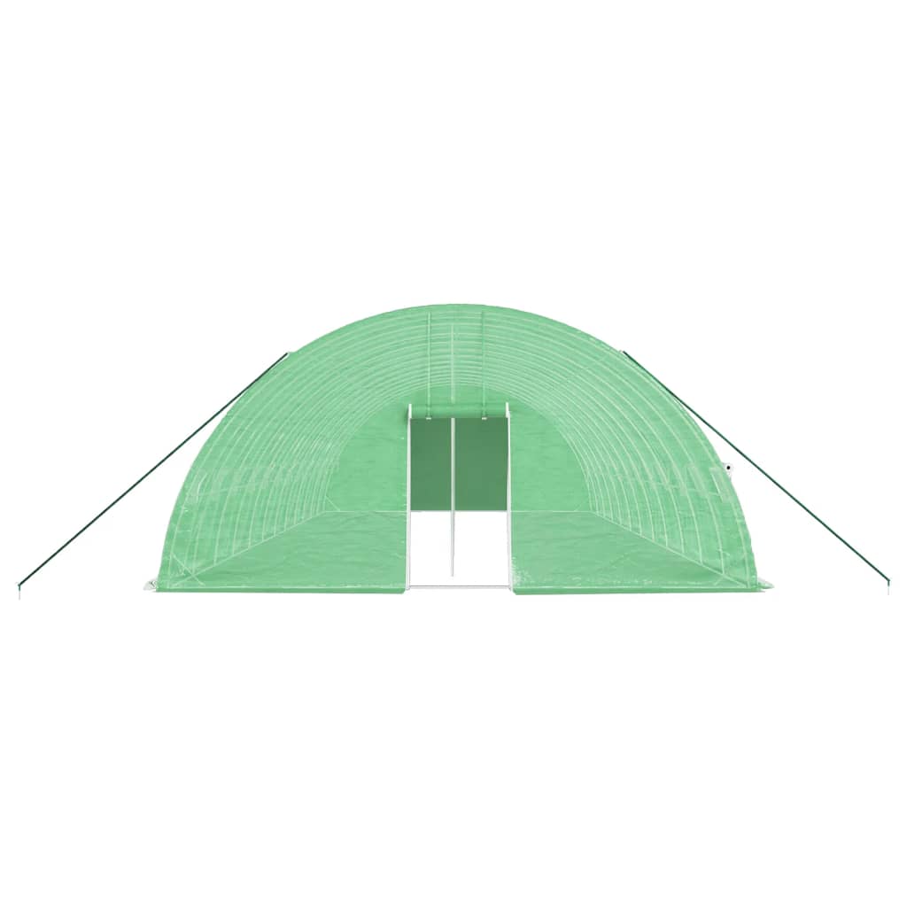 vidaXL Serre avec cadre en acier vert 72 m² 12x6x2,85 m