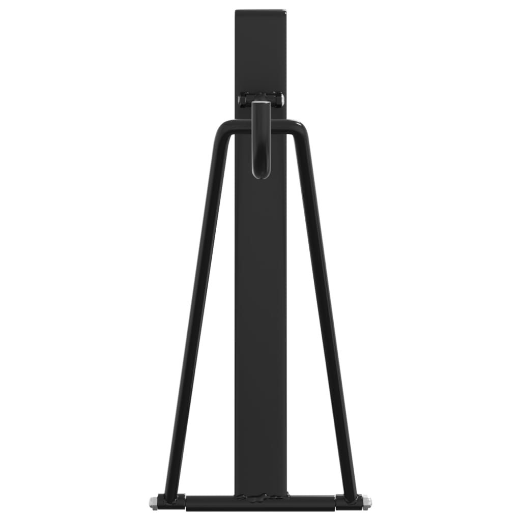 vidaXL Porte-selle pliable portable noir acier