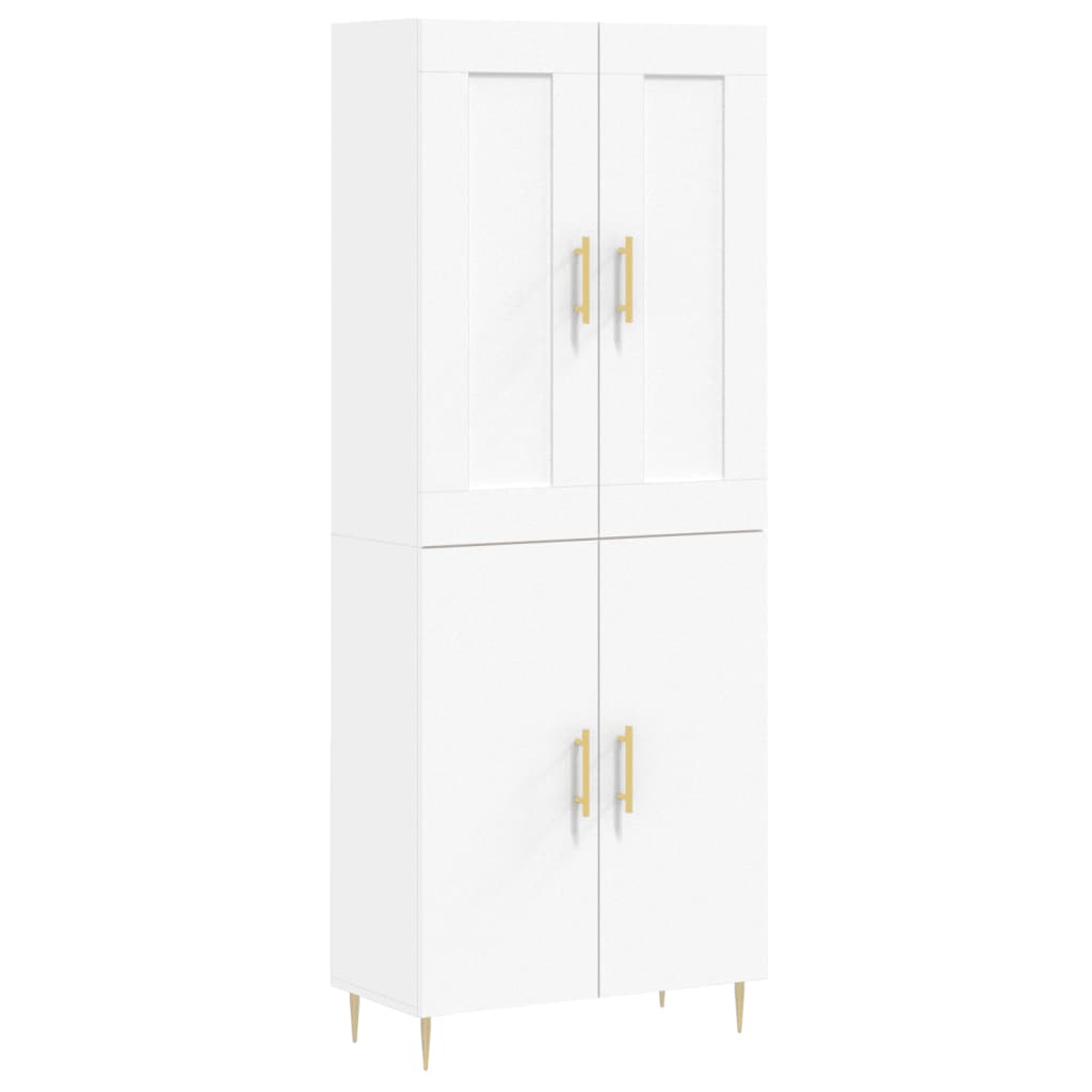 vidaXL Buffet haut Blanc 69,5x34x180 cm Bois d'ingénierie