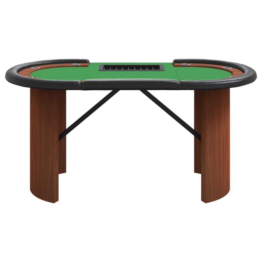 vidaXL Table de poker 8 joueurs avec plateau à jetons Vert 160x80x75cm