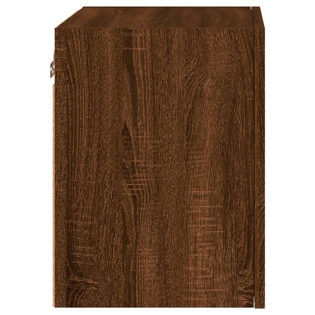 vidaXL Meuble TV mural chêne marron 40,5x30x40 cm bois d'ingénierie