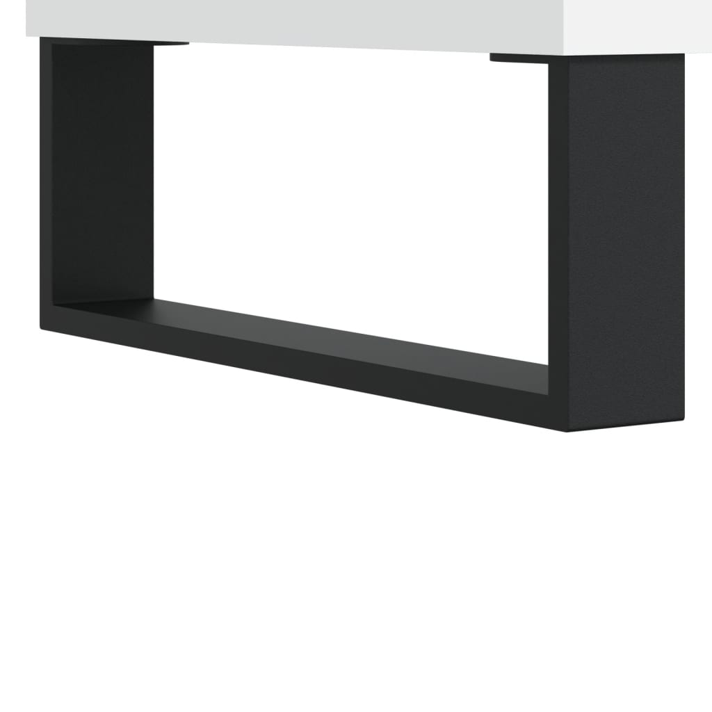 vidaXL Tables de chevet 2 pcs blanc 40x35x69 cm bois d’ingénierie