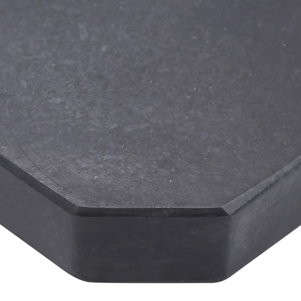 vidaXL Plaque de poids de parasol Noir Granite Carré 25 kg