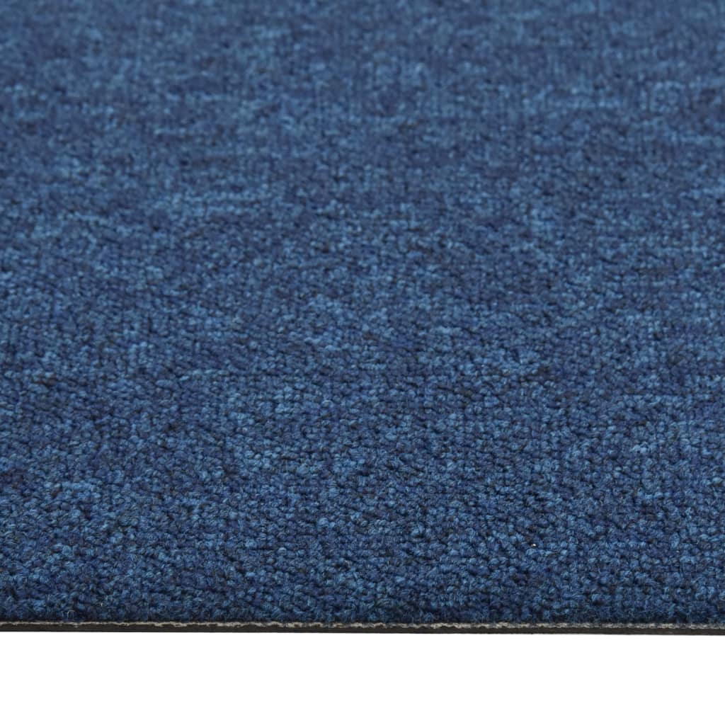 vidaXL Dalles de tapis de sol 20 pcs 5 m² 50x50 cm Bleu foncé