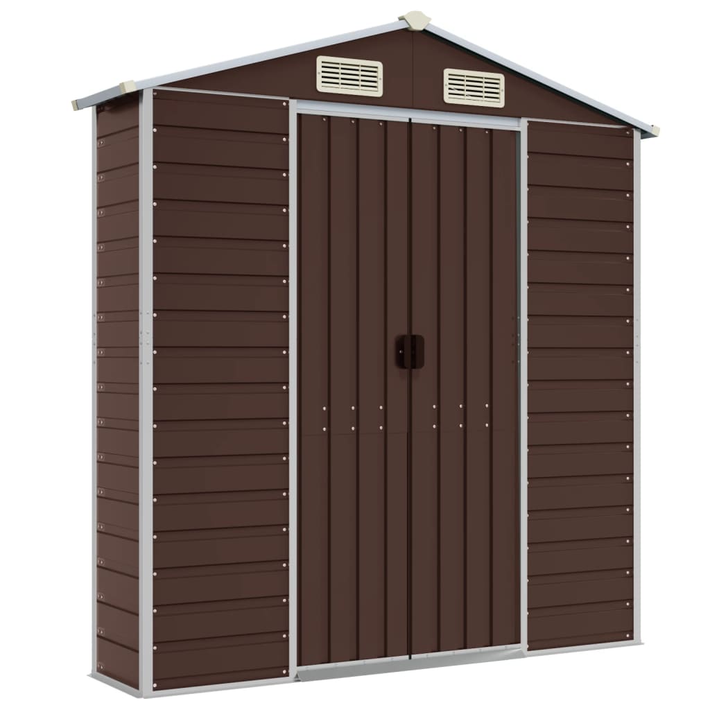 vidaXL Abri de jardin marron 191x895x198 cm acier galvanisé