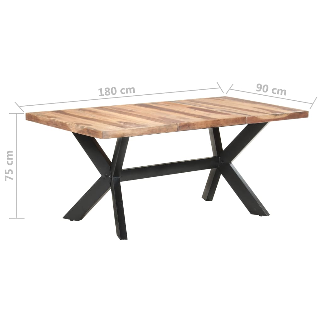 vidaXL Table de salle à manger 180x90x75 cm Bois avec finition miel