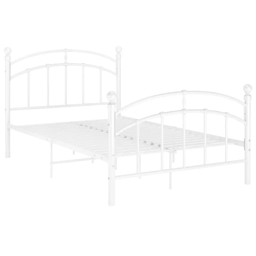 vidaXL Cadre de lit sans matelas blanc métal 120x200 cm