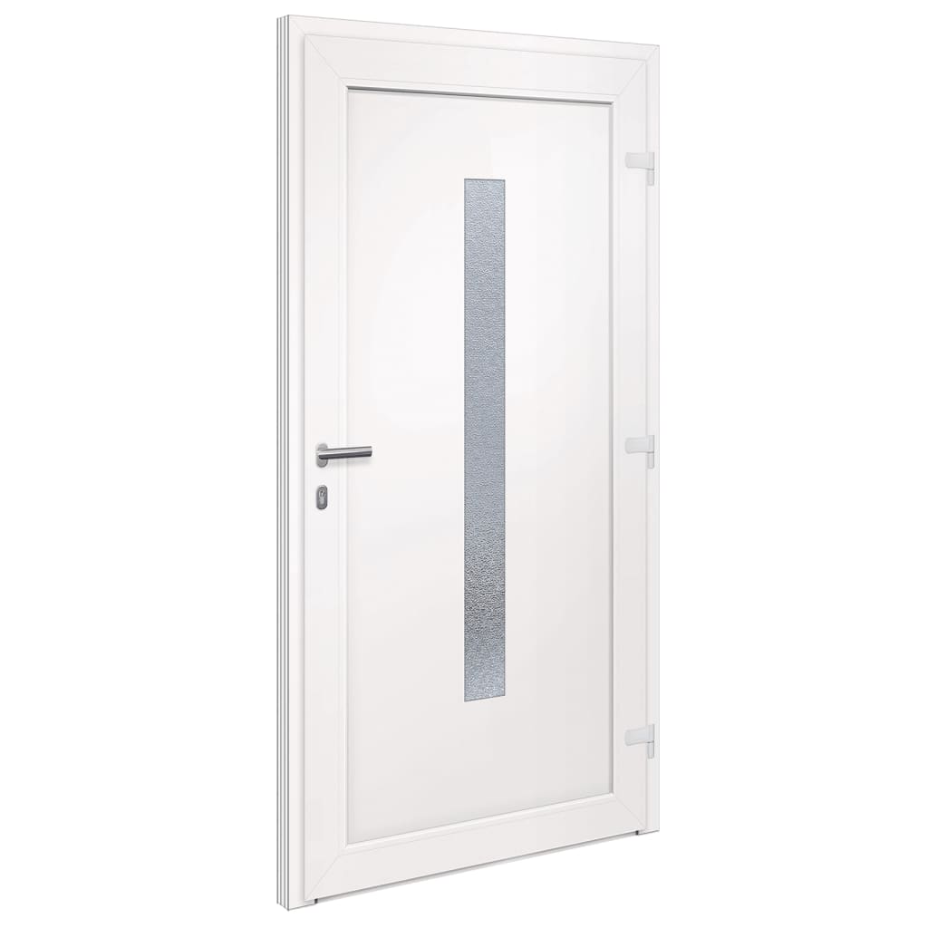vidaXL Porte d'entrée Blanc 108x200 cm PVC