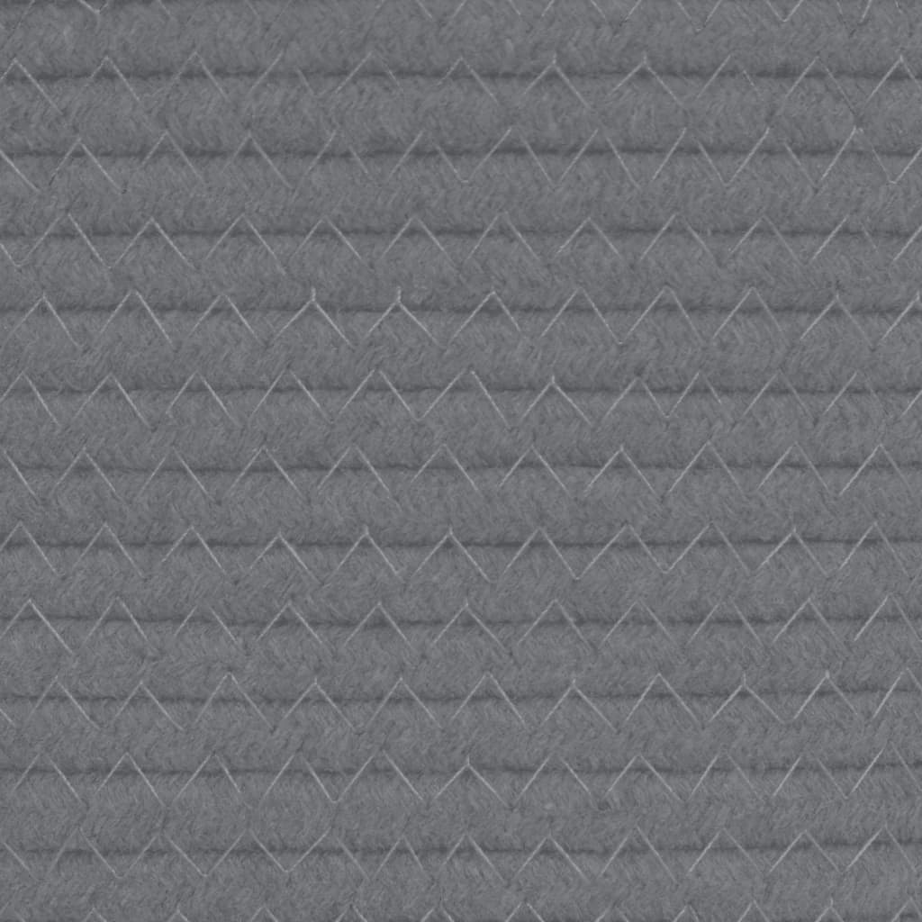 vidaXL Panier de rangement gris et blanc Ø49x65 cm coton