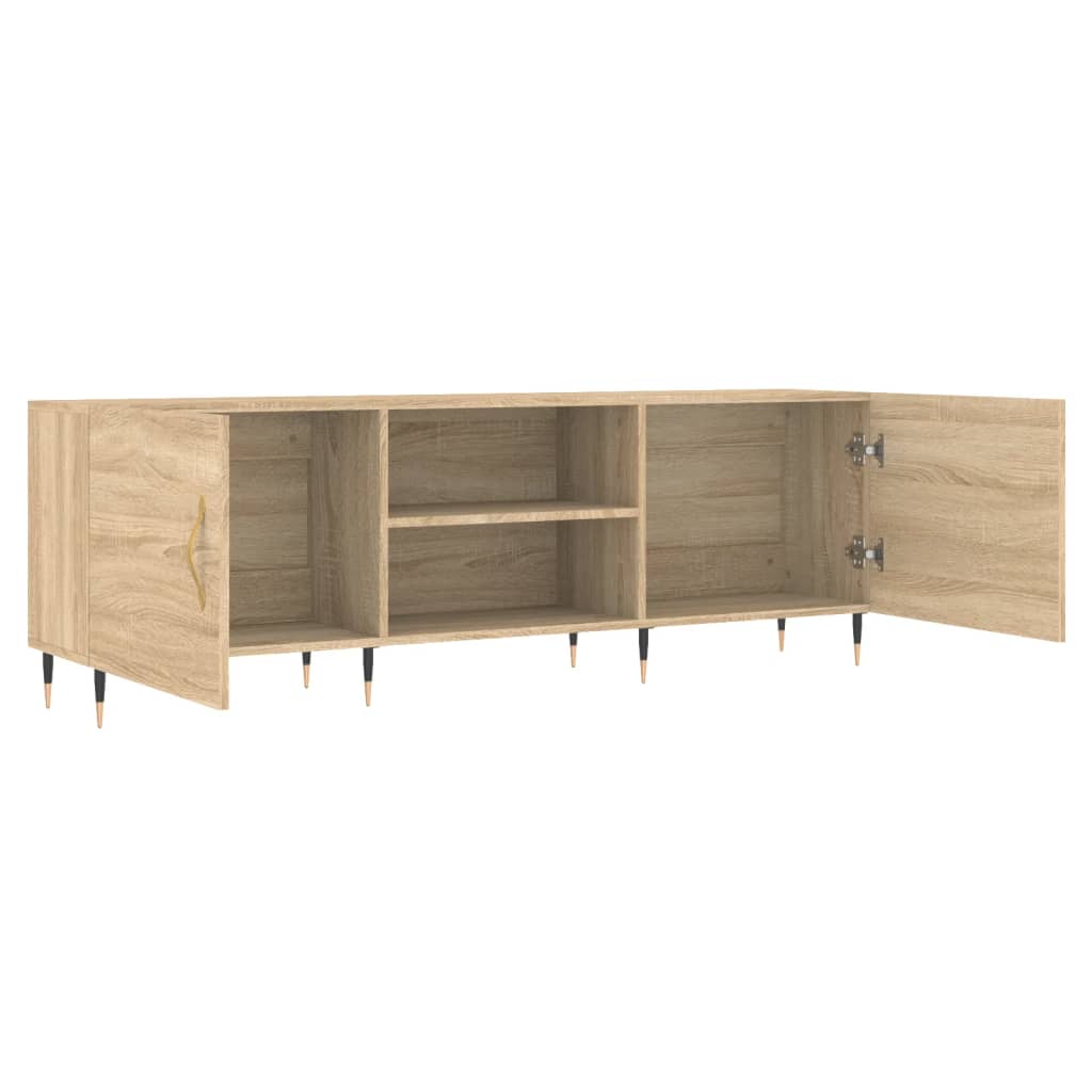 vidaXL Meuble TV chêne sonoma 150x30x50 cm bois d'ingénierie