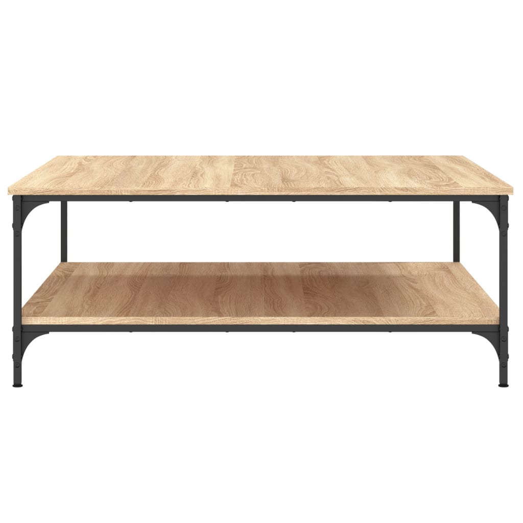 vidaXL Table basse chêne sonoma 100x100x40 cm bois d'ingénierie