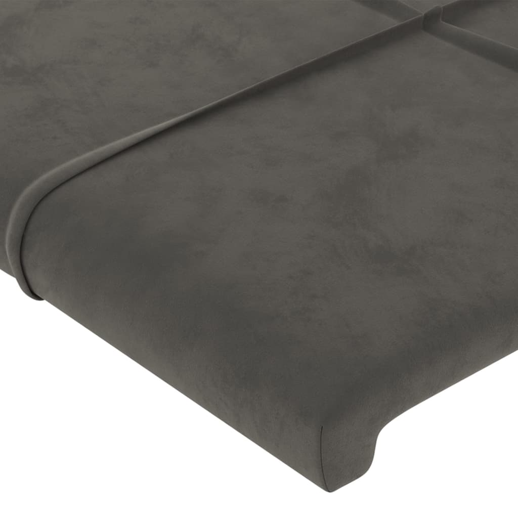 vidaXL Cadre de lit avec tête de lit Gris foncé 80x200 cm Velours