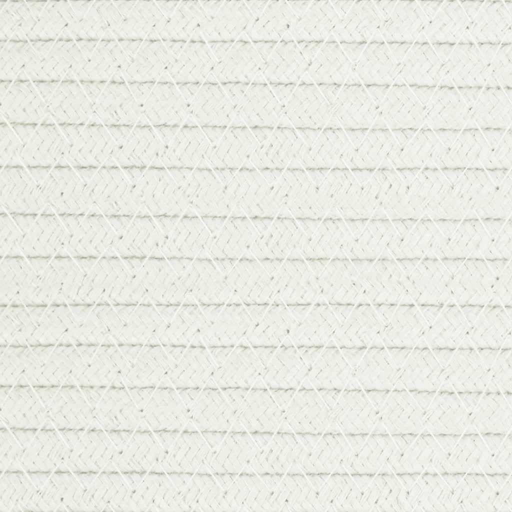 vidaXL Panier de rangement blanc Ø38x36 cm coton