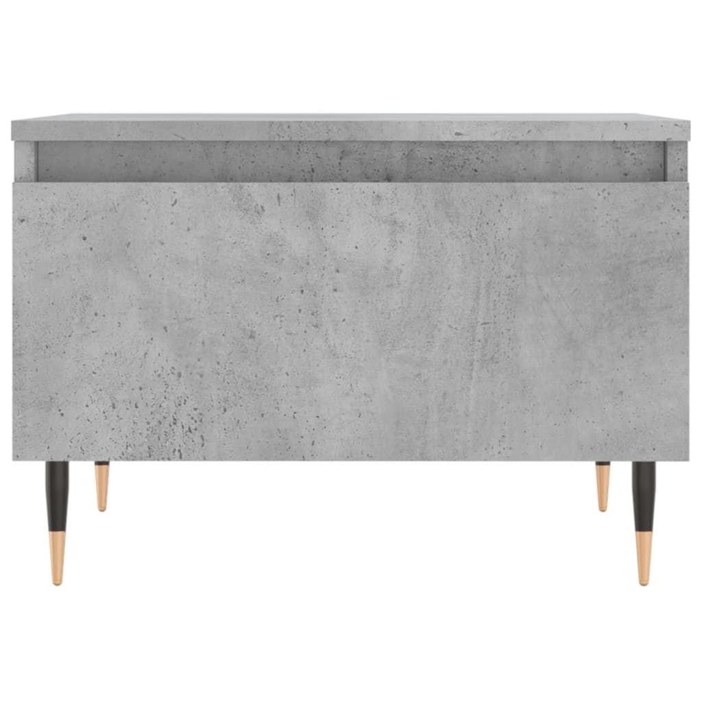 vidaXL Table basse gris béton 50x46x35 cm bois d'ingénierie