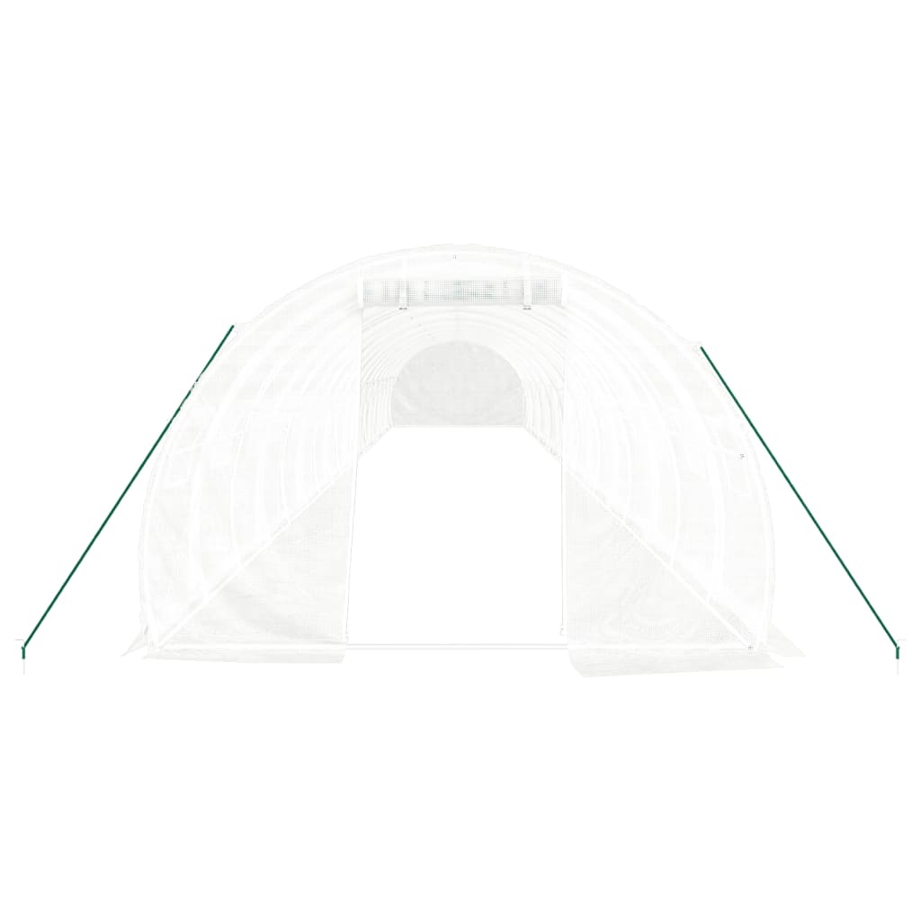 vidaXL Serre avec cadre en acier blanc 54 m² 18x3x2 m