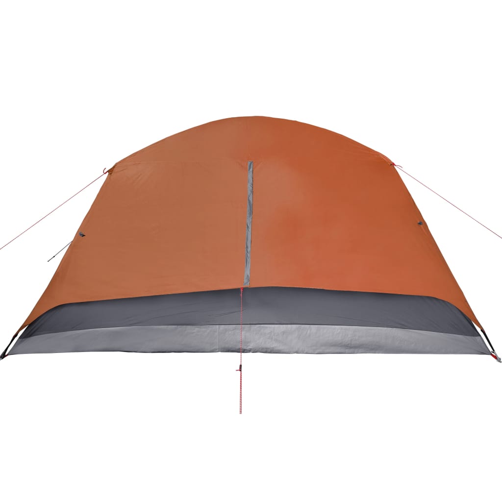 vidaXL Tente familiale et porche 6 personnes gris orange imperméable