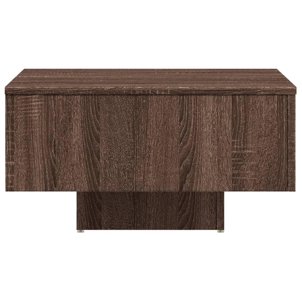 vidaXL Table basse Chêne marron 60x60x31,5 cm Bois d'ingénierie