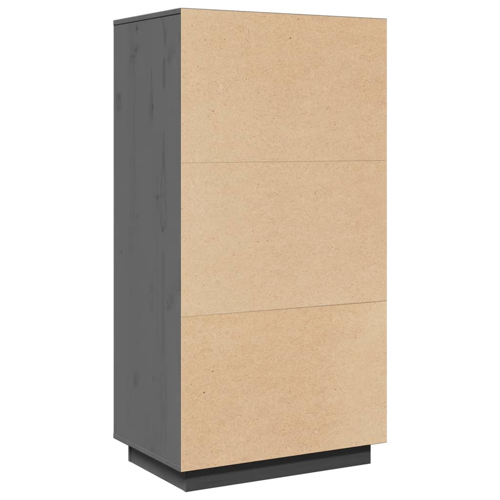 vidaXL Buffet haut Gris 60x40x116,5 cm Bois massif de pin