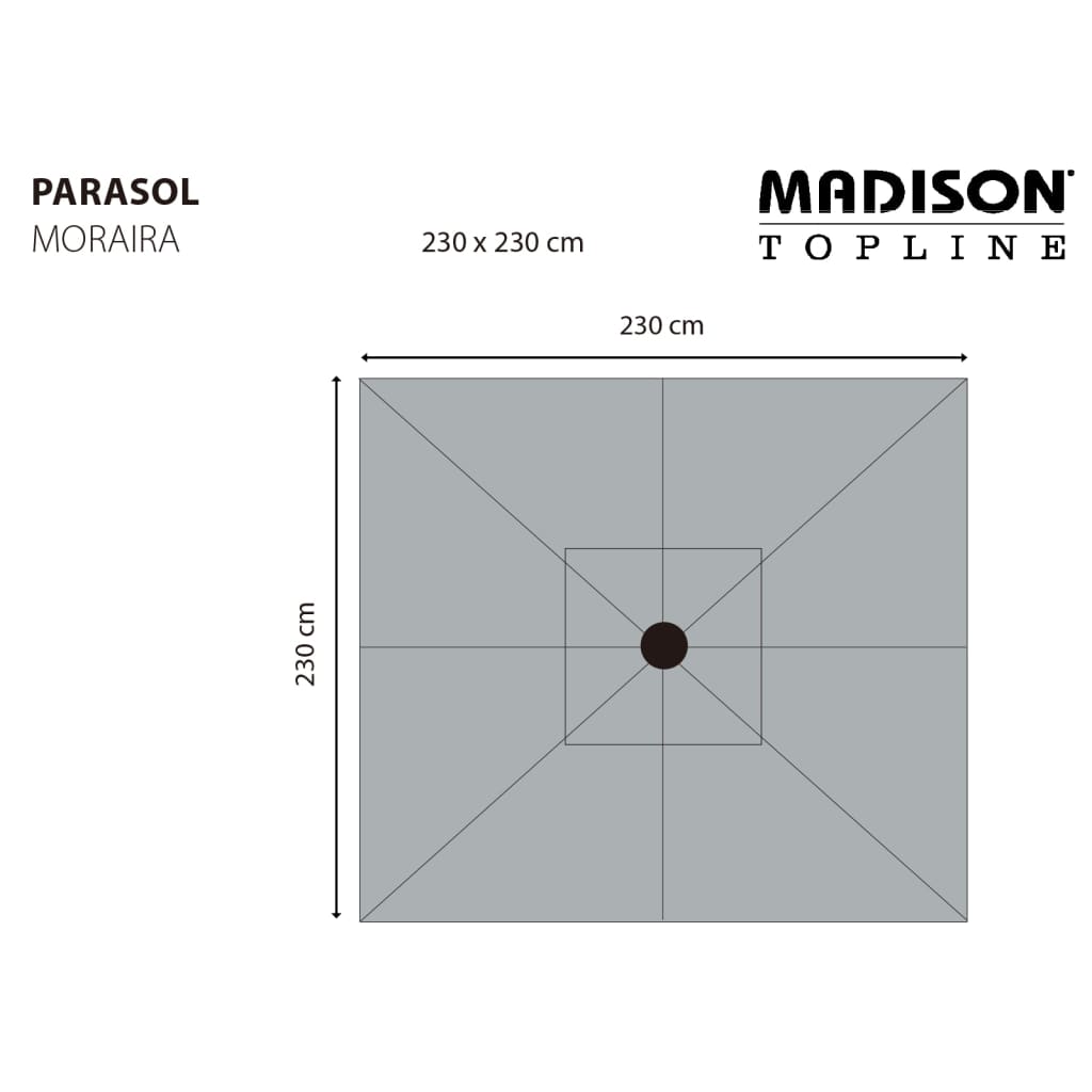 Madison Parasol Moraira 230x230 cm vert