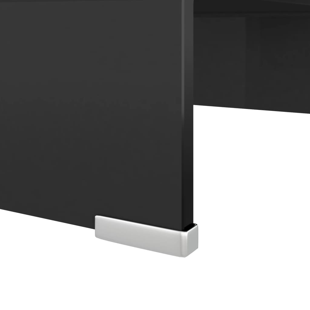 vidaXL Meuble TV/support pour moniteur 40x25x11 cm verre noir