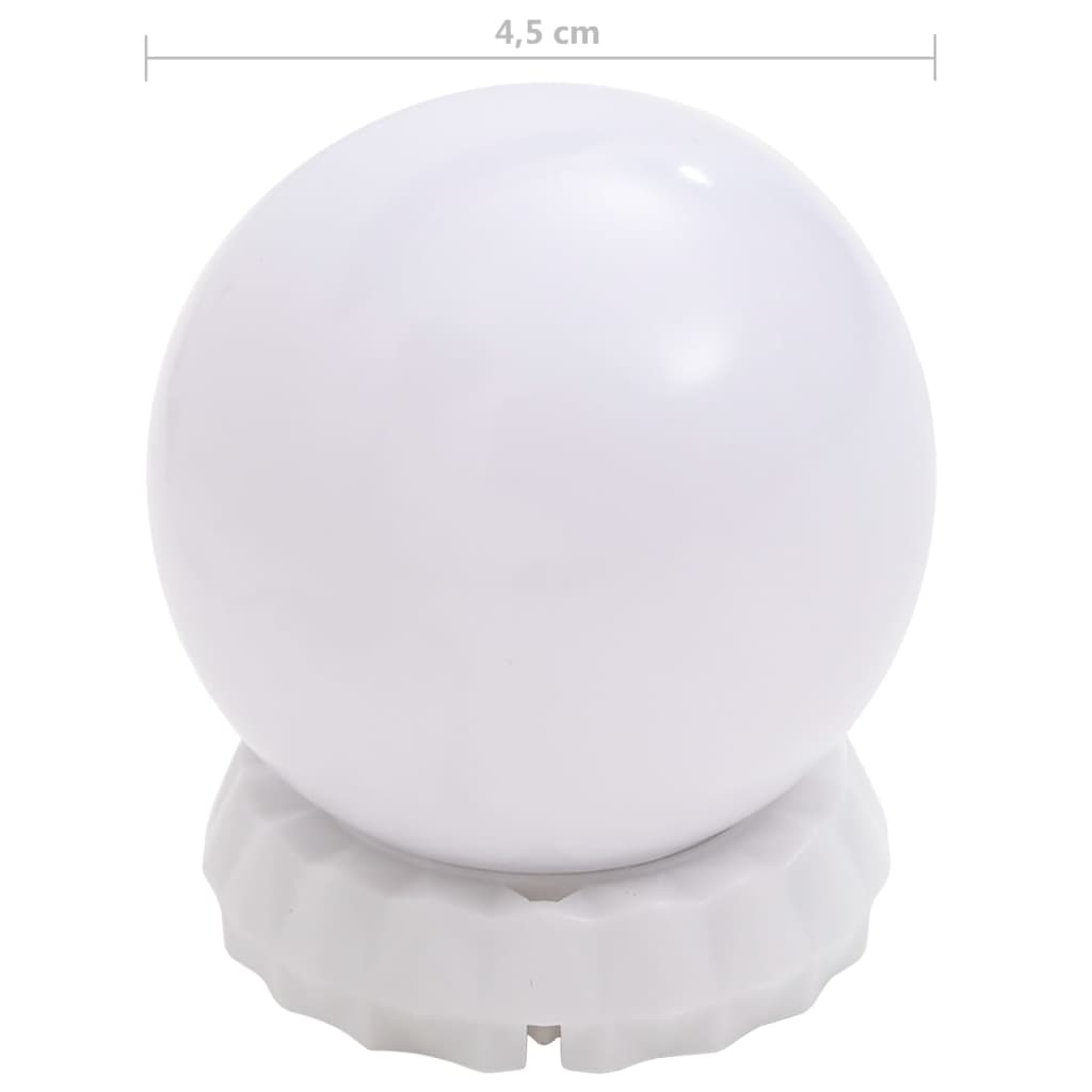 vidaXL Lampe de miroir avec 8 ampoules LED Blanc chaud et blanc froid
