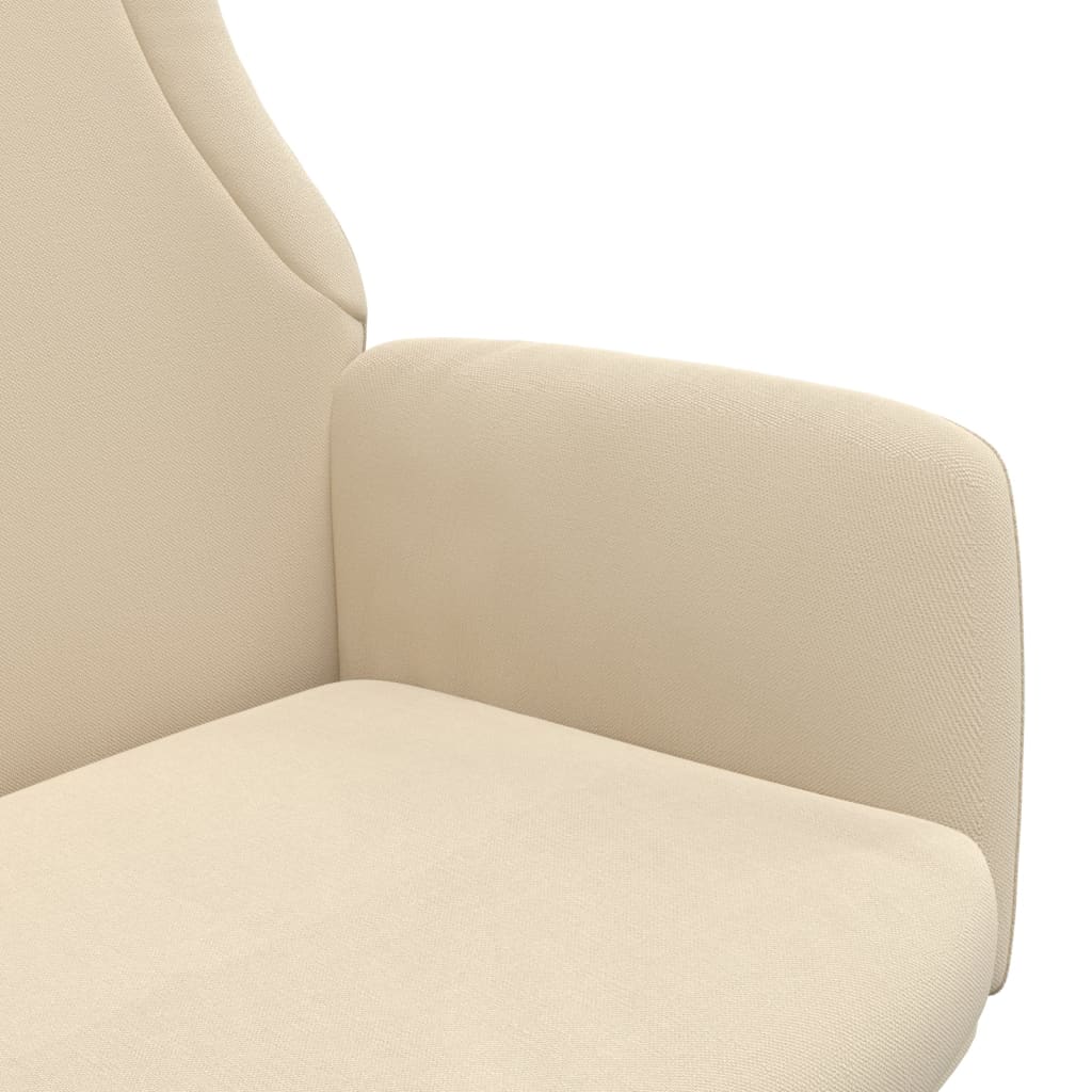 vidaXL Chaise de relaxation Crème Tissu