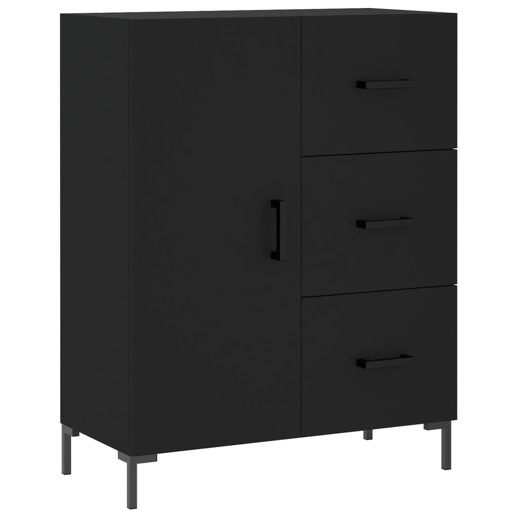 vidaXL Buffet noir 69,5x34x90 cm bois d'ingénierie