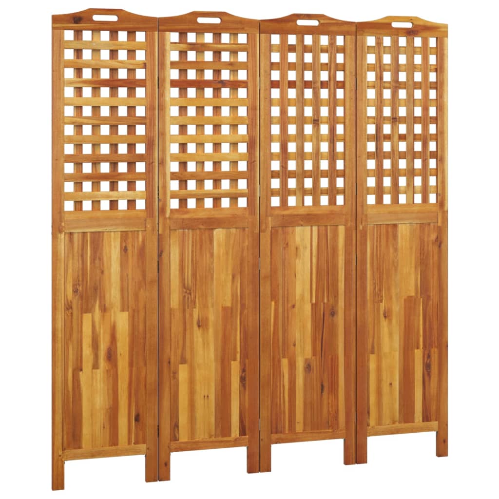 vidaXL Cloison de séparation 4 panneaux 162x2x180 cm Bois d'acacia