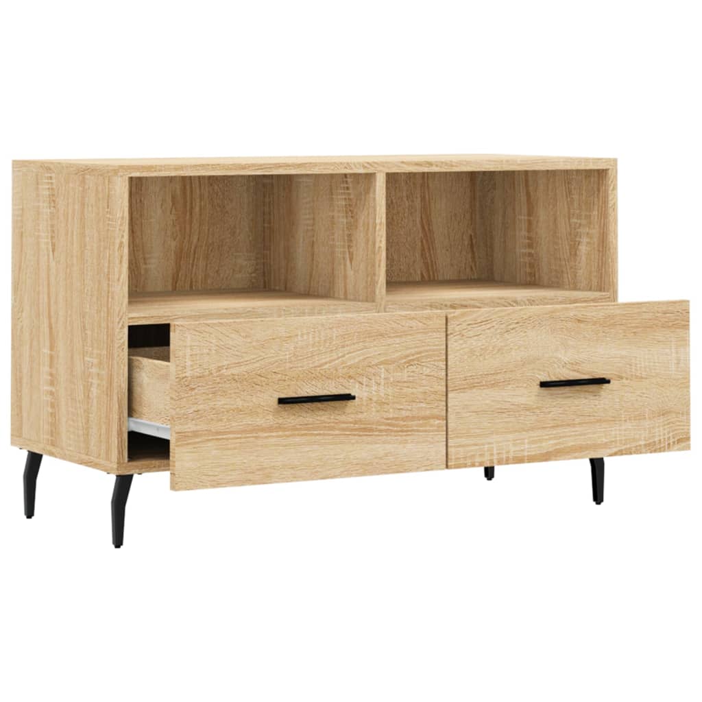 vidaXL Meuble TV Chêne sonoma 80x36x50 cm Bois d'ingénierie