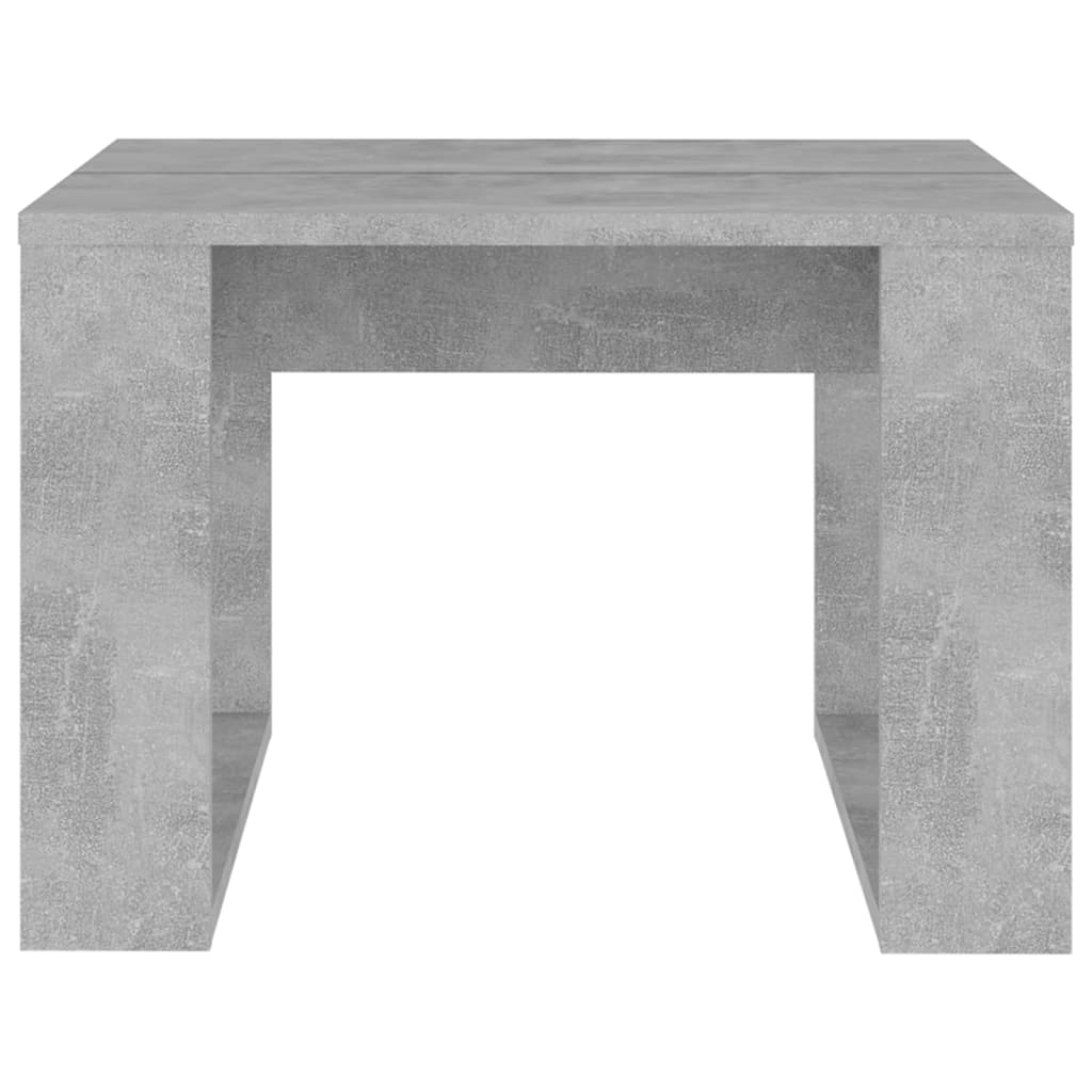 vidaXL Table d'appoint Gris béton 50x50x35 cm Bois d’ingénierie