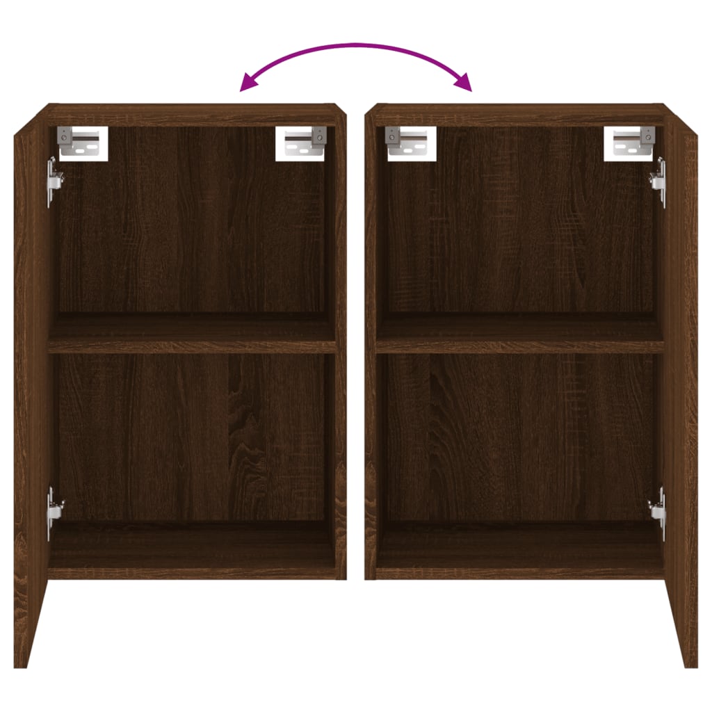 vidaXL Meubles TV muraux 2 pcs chêne marron 40,5x30x60 cm