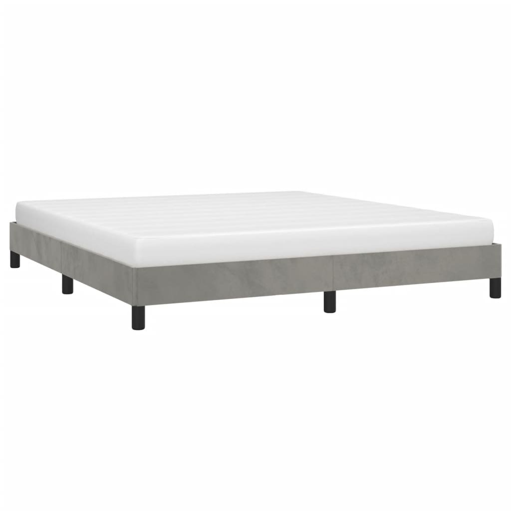 vidaXL Cadre de lit sans matelas gris clair 180x200 cm velours