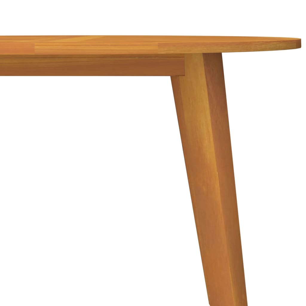 vidaXL Table de jardin Ø110x75 cm Bois d'acacia solide
