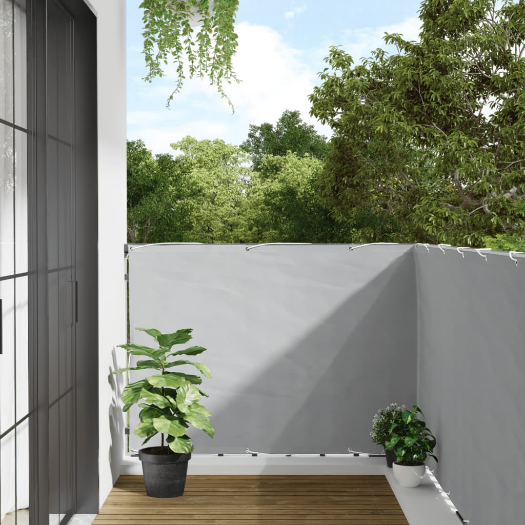 vidaXL Écran d'intimité de balcon gris 300x120 cm PVC