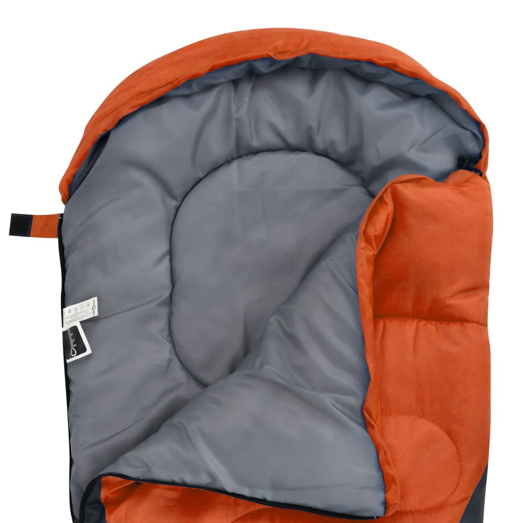 vidaXL Sac de couchage léger type momie pour enfants Orange 670 g 10°C