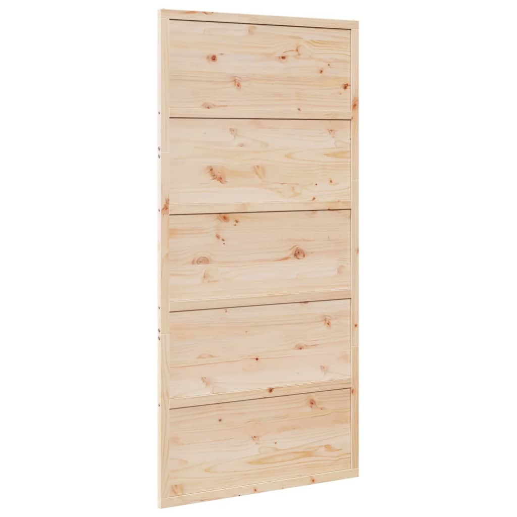 vidaXL Porte de grange 100x208 cm bois massif de pin