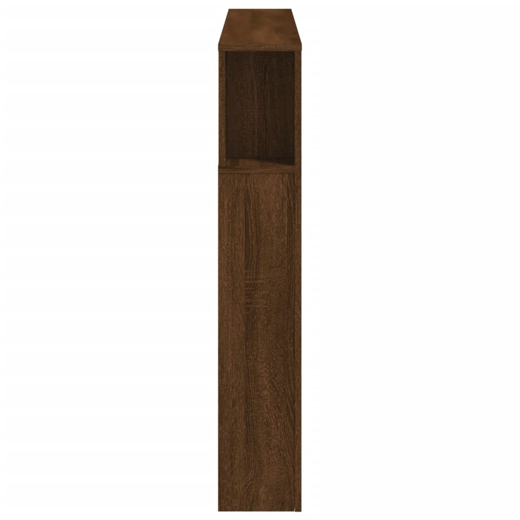 vidaXL Tête de lit à LED chêne marron 140x18,5x103,5cm bois ingénierie