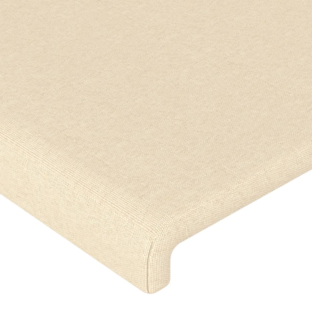 vidaXL Cadre de lit avec tête de lit Crème 200 x 200 cm Tissu