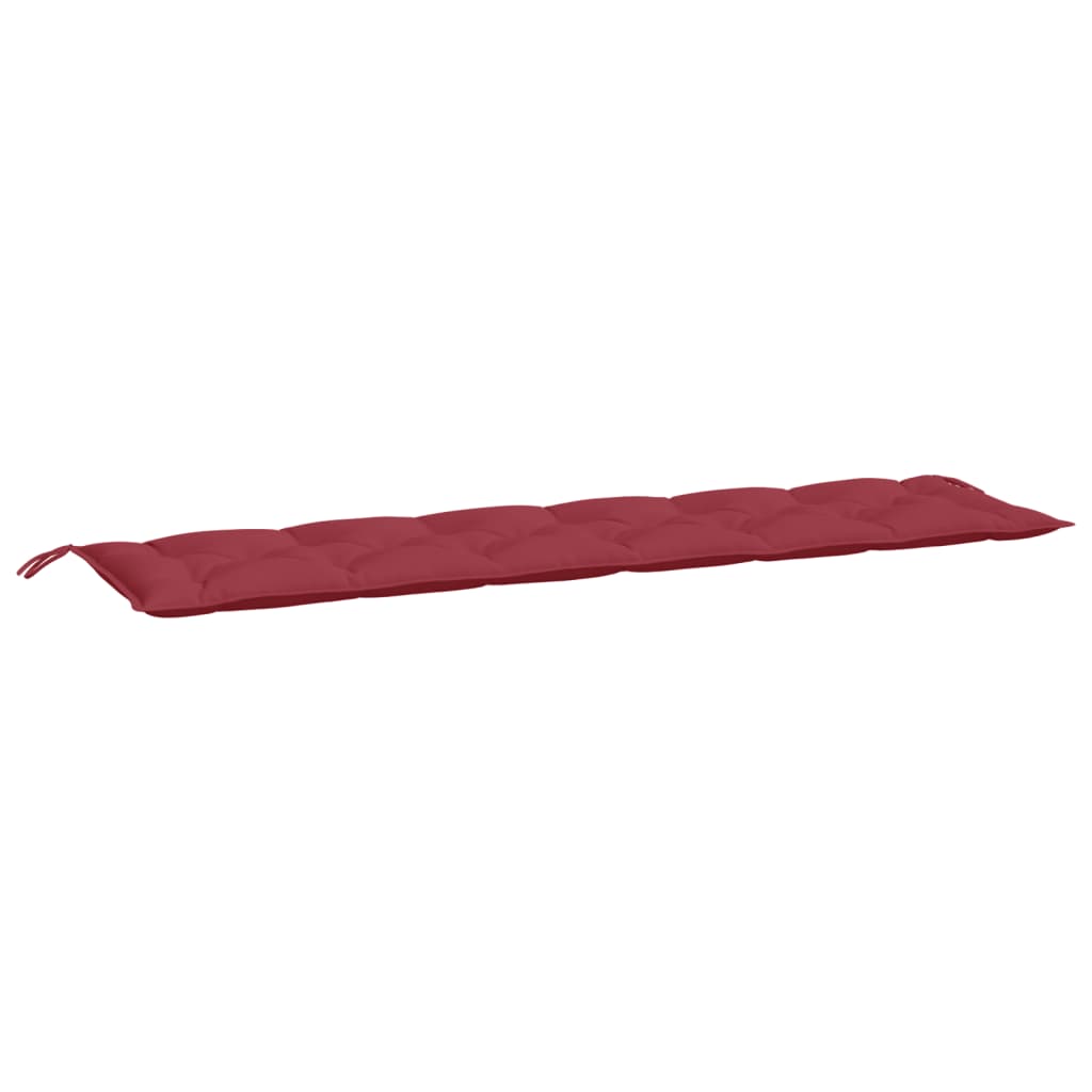 vidaXL Coussins de banc de jardin lot de 2 rouge bordeaux tissu Oxford