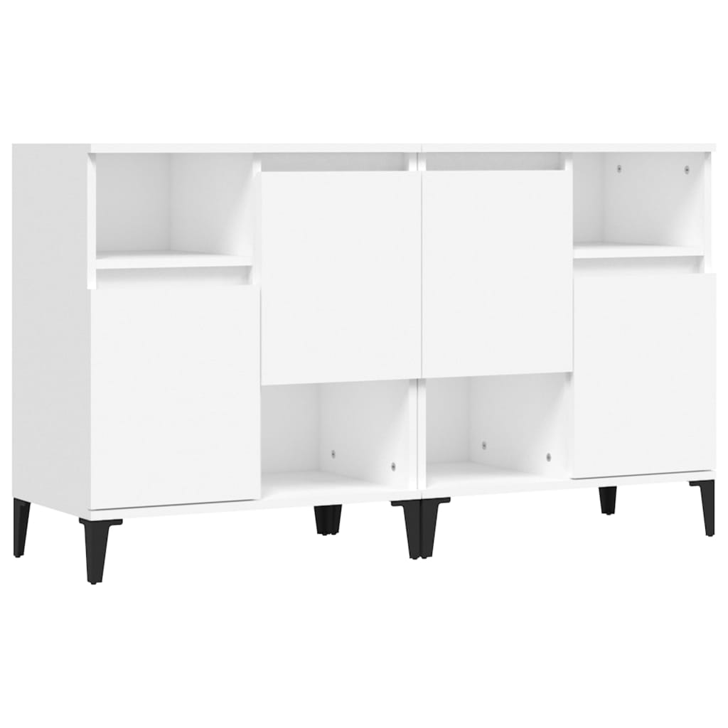 vidaXL Buffets 2 pcs blanc 60x35x70 cm bois d'ingénierie