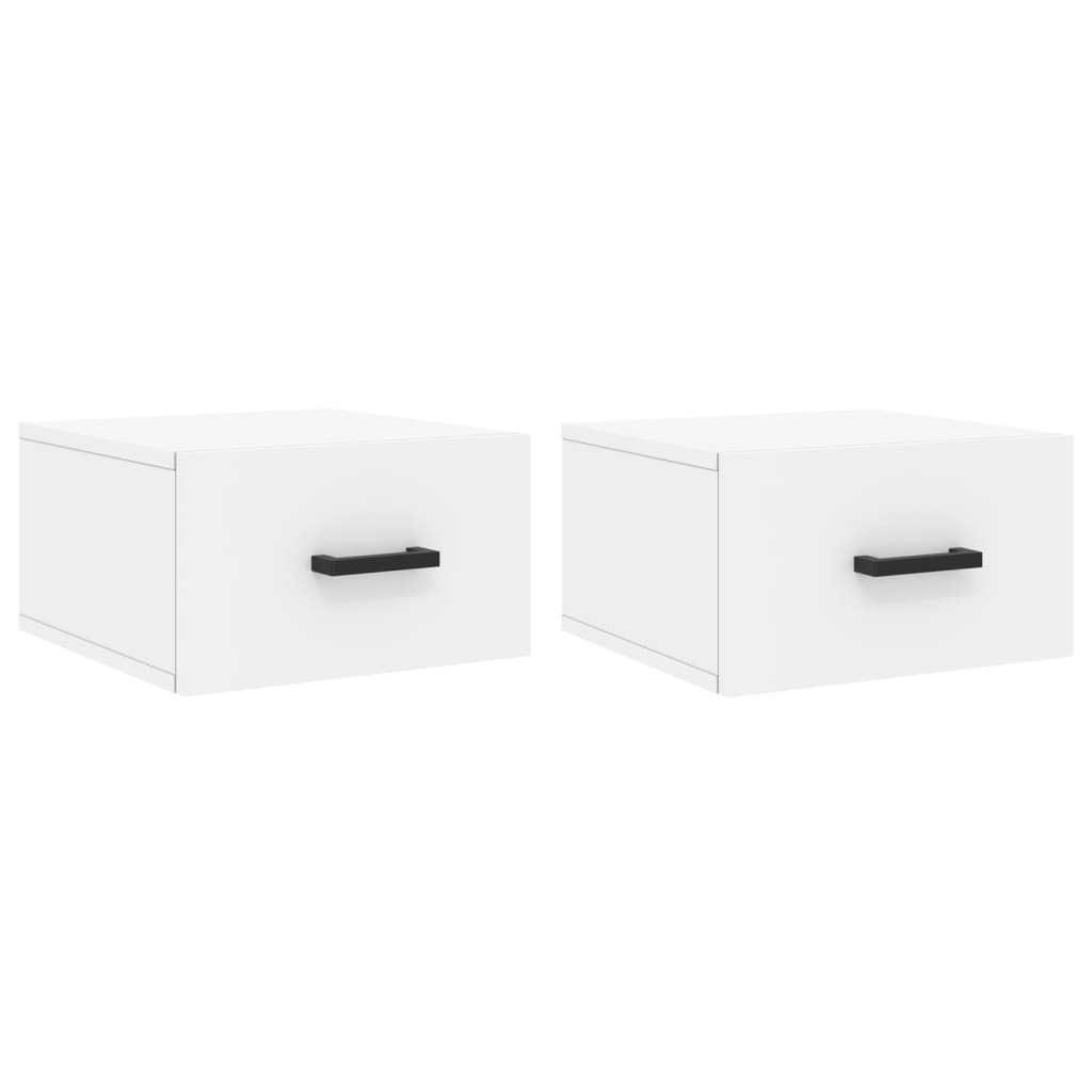 vidaXL Tables de chevet murales 2 pcs blanc 35x35x20 cm